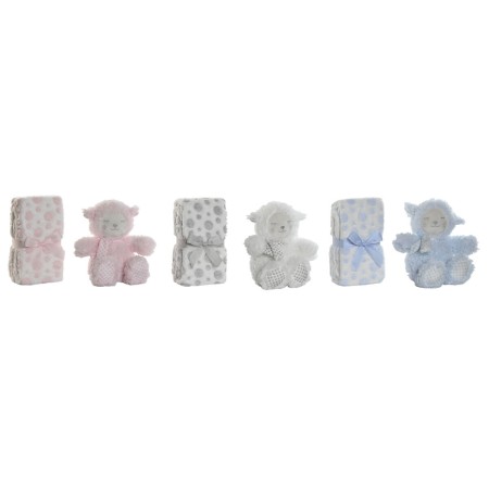 Coffret Bébé Home ESPRIT Bleu Beige Rose Polyester (3 Unités)