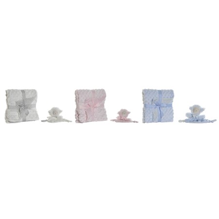 Set de Regalo para Bebé Home ESPRIT Azul Beige Rosa Poliéster (3 Unidades)