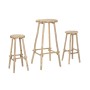 Conjunto de Mesa con 2 Sillas Home ESPRIT Bambú 50 x 50 x 105 cm