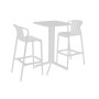 Ensemble Table + 2 Chaises Home ESPRIT Blanc Métal polypropylène 60 x 60 x 102 cm