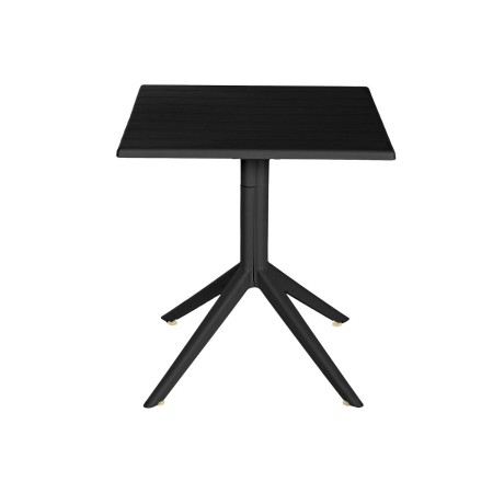 Table de Salle à Manger Home ESPRIT Noir Métal polypropylène 70 x 70 x 75 cm