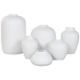 Jarrón Home ESPRIT Blanco Gres Estilo artesanal 40 x 40 x 44 cm