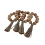 Rond de serviette Home ESPRIT Naturel Jute Acacia Macramé 7,5 x 2 x 7,5 cm 4 Pièces