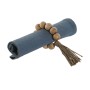 Rond de serviette Home ESPRIT Naturel Jute Acacia Macramé 7,5 x 2 x 7,5 cm 4 Pièces