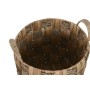 Juego de Cestas Home ESPRIT Natural Metal Jacinto de agua Boho (4 Piezas)