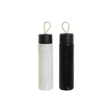 Bouteille Thermique Home ESPRIT Blanc Noir 350 ml (2 Unités)