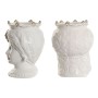 Cache-pot Home ESPRIT Blanc Beige Porcelaine 15 x 15 x 26.5 cm (2 Unités)