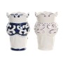 Cache-pot Home ESPRIT Bleu Blanc Noir Porcelaine 12 x 12 x 20 cm (2 Unités)