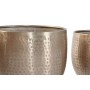 Cache-pot Home ESPRIT Doré Aluminium 35 x 35 x 29,5 cm (5 Unités)