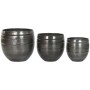 Cache-pot Home ESPRIT Gris Aluminium Moderne 41 x 41 x 40 cm 40 x 40 x 40,5 cm (3 Pièces)