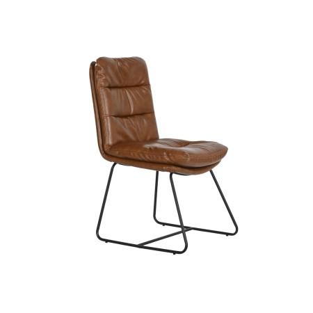 Chaise de Salle à Manger Home ESPRIT Cuir synthétoqie Métal 71 x 49 x 90 cm