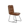 Silla de Comedor Home ESPRIT Piel Sintética Metal 71 x 49 x 90 cm