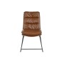 Chaise de Salle à Manger Home ESPRIT Cuir synthétoqie Métal 71 x 49 x 90 cm