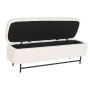 Banquette Home ESPRIT Blanc Noir Polyester Acier 145 x 45 x 45 cm