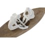 Figura Decorativa Home ESPRIT Blanco Natural Barco Mediterráneo 42 x 14 x 16 cm