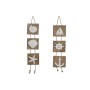 Decoración Colgante Home ESPRIT Blanco Natural Mediterráneo 15,5 x 4 x 80 cm (2 Unidades)