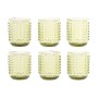 Set de Vasos Home ESPRIT Verde Cristal Con relieve 275 ml (6 Unidades)