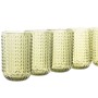 Set de Vasos Home ESPRIT Verde Cristal Con relieve 420 ml (6 Unidades)