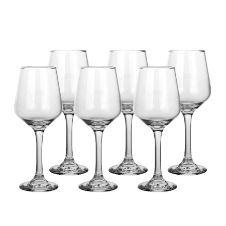 Set de copas de vino Home ESPRIT Transparente Cristal 410 ml (6 Unidades)