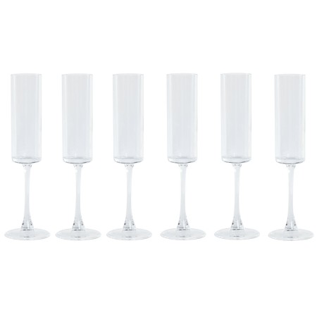 Verre à pied évasé de champagne et de cava Home ESPRIT Transparent Verre 160 ml (6 Unités)