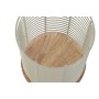 Panier à couverts Home ESPRIT Beige Gris Naturel Métal Bois d'hévéa 13,5 x 13,5 x 17 cm (2 Unités)