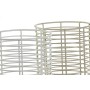 Panier à couverts Home ESPRIT Beige Gris Naturel Métal Bois d'hévéa 13,5 x 13,5 x 17 cm (2 Unités)