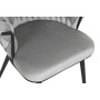 Silla de Comedor Home ESPRIT Negro Gris Poliéster Metal 60 x 66 x 84 cm 66 x 60 x 84 cm