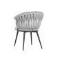 Silla de Comedor Home ESPRIT Negro Gris Poliéster Metal 60 x 66 x 84 cm 66 x 60 x 84 cm