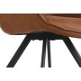 Silla de Comedor Home ESPRIT Negro Camel Metal Microfibra 64 x 67 x 85 cm 67 x 64 x 83 cm