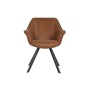 Silla de Comedor Home ESPRIT Negro Camel Metal Microfibra 64 x 67 x 85 cm 67 x 64 x 83 cm