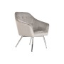 Butaca Home ESPRIT Gris Crema Dorado Plateado Poliéster Metal 74 x 74 x 90 cm 74 x 67 x 90 cm