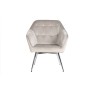 Butaca Home ESPRIT Gris Crema Dorado Plateado Poliéster Metal 74 x 74 x 90 cm 74 x 67 x 90 cm