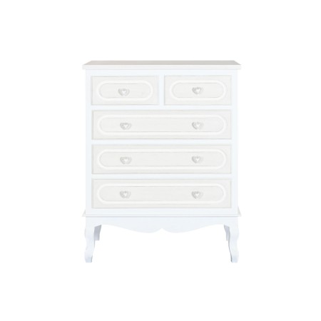 Commode Home ESPRIT Blanc Beige Romantique 80 x 42 x 105 cm