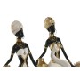 Figura Decorativa Home ESPRIT Blanco Negro Dorado Elefante Africana 21 x 11 x 32 cm (2 Unidades)