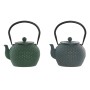 Théière Home ESPRIT Bleu Vert Acier inoxydable Fer 1 L (2 Unités)