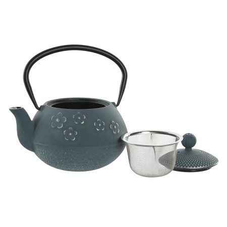 Théière Home ESPRIT Bleu Acier inoxydable Fer 800 ml