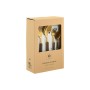 Cubertería Home ESPRIT Marrón Dorado Acero Inoxidable ABS 17 x 7 x 24 cm 20 Piezas