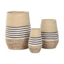 Cache-pot Home ESPRIT Marron Bicolore Fibre Urbaine 31 x 31 x 49 cm (3 Pièces)