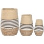 Cache-pot Home ESPRIT Marron Bicolore Fibre Urbaine 31 x 31 x 49 cm (3 Pièces)
