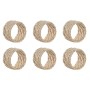 Anillo servilletero Home ESPRIT Blanco Natural Bambú Ratán 5 x 5 x 3 cm