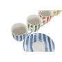 Jeu de 6 tasses avec plat Home ESPRIT Jaune Bleu Vert Corail Porcelaine 90 ml