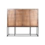 Armoire Home ESPRIT Blanc Noir Métal Bois de manguier 180 x 40 x 160 cm