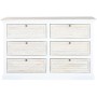 Cómoda Home ESPRIT Blanco Natural 150 x 40 x 100 cm