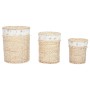 Panier à linge Home ESPRIT Naturel osier Shabby Chic 45 x 45 x 55 cm 3 Pièces