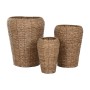 Cache-pot Home ESPRIT Marron Métal Fibre Urbaine 44 x 44 x 60 cm (3 Pièces)