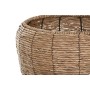 Cache-pot Home ESPRIT Marron Métal Fibre Urbaine 44 x 44 x 60 cm (3 Pièces)