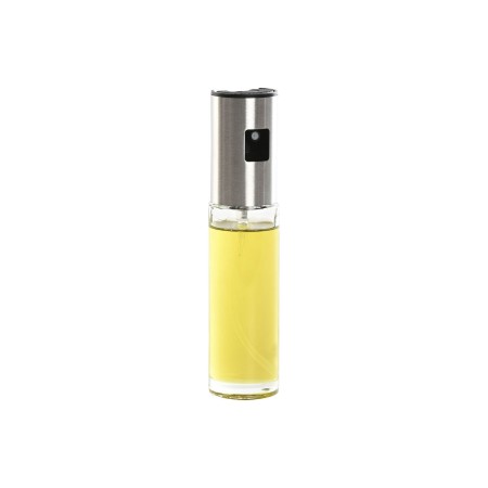 Aceitera Home ESPRIT Transparente Acero Inoxidable Cristal 100 ml 4 x 4 x 18,3 cm
