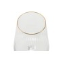 Verre à pied évasé de champagne et de cava Home ESPRIT Transparent Doré Verre 400 ml (6 Unités)