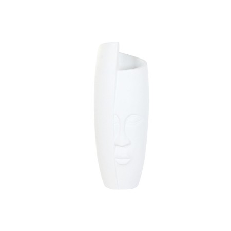 Macetero Home ESPRIT Blanco Magnesio Moderno Cara 33 x 33 x 72 cm
