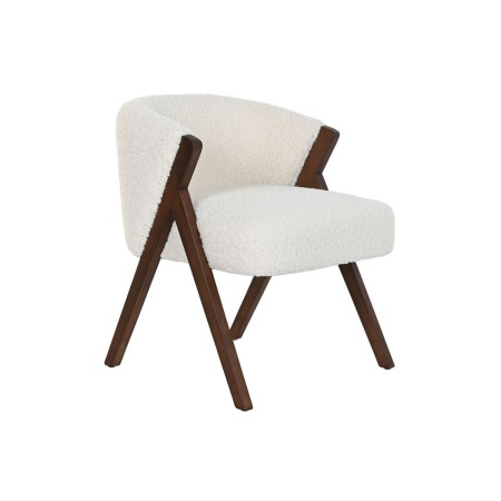 Chaise de Salle à Manger Home ESPRIT Polyester Bois 58 x 58 x 70 cm